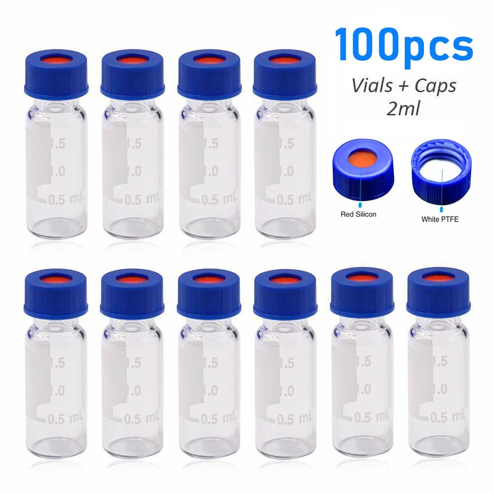 USA Wholesales HPLC Vials & Caps with writing space